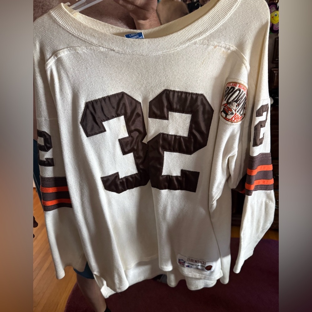 Cleveland Browns Vintage throwback Jim Brown away jersey